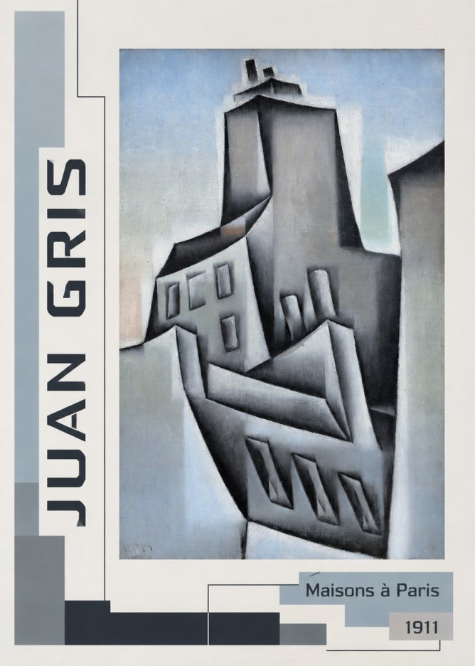 Juan Gris Maisons À Paris No2 - Poster