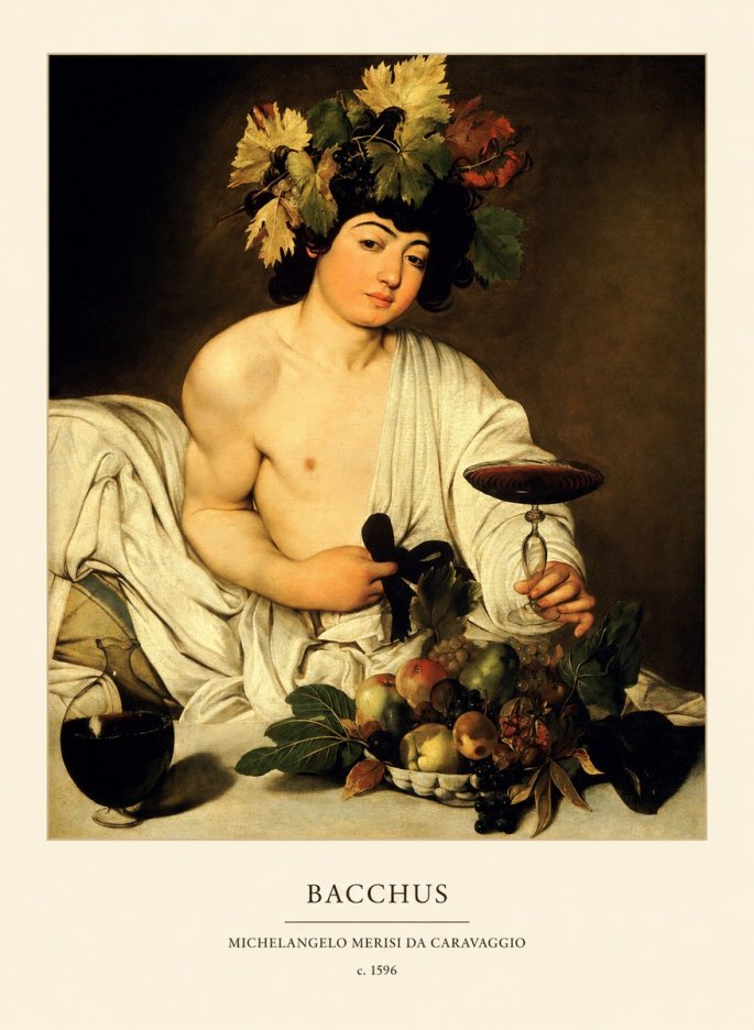 Michelangelo Merisi da Caravaggio Bacchus III No6 - Poster