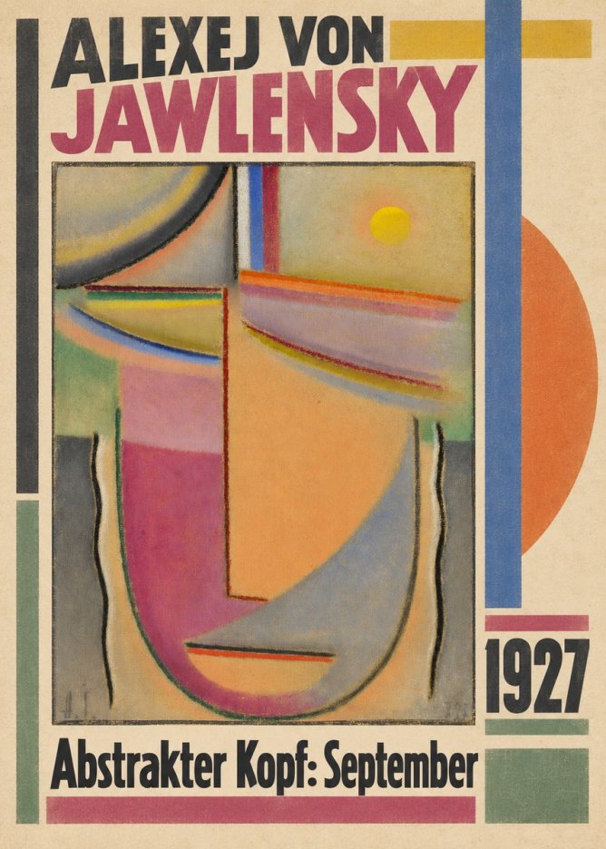 Alexej von Jawlensky Abstrakter Kopf: September No2 - Poster