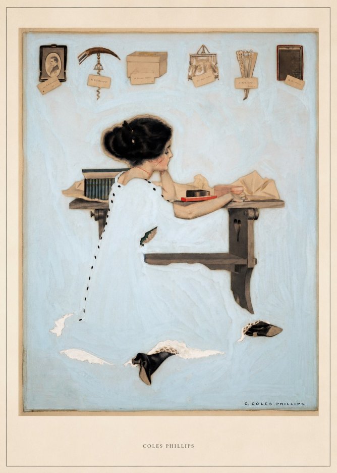 Coles Phillips Thinking of Him No4 - Poster
