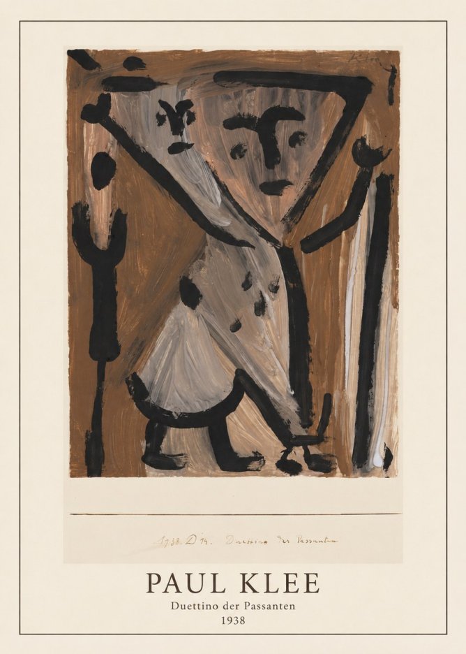Paul Klee Duettino Der Passanten No3 - Poster