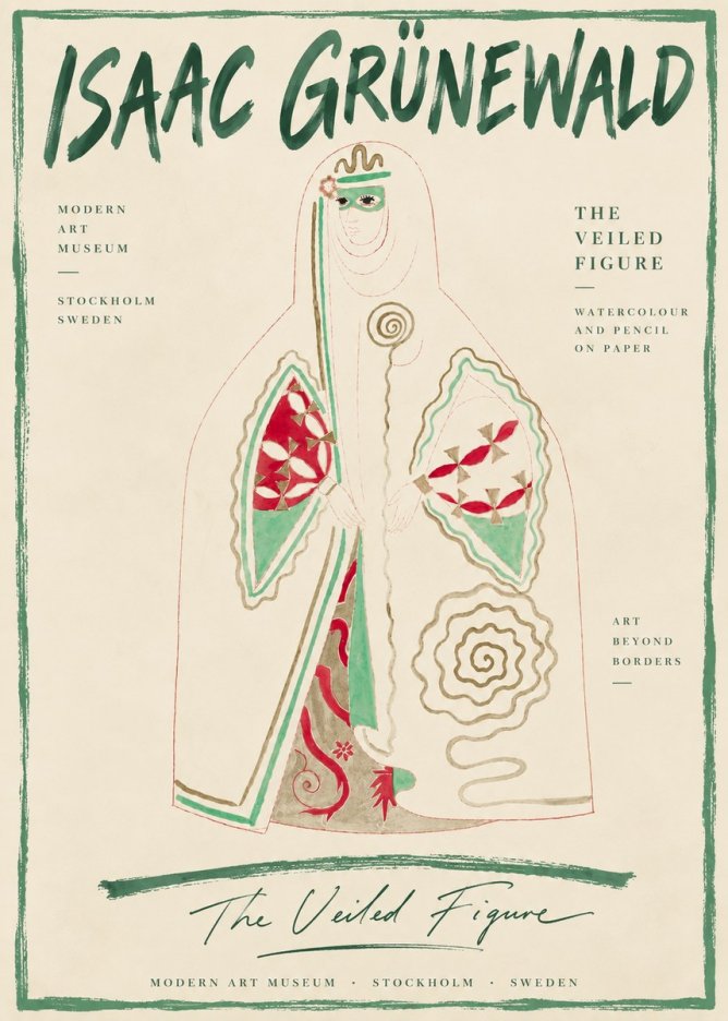 Isaac Grünewald The Veiled Figure No6 - Poster