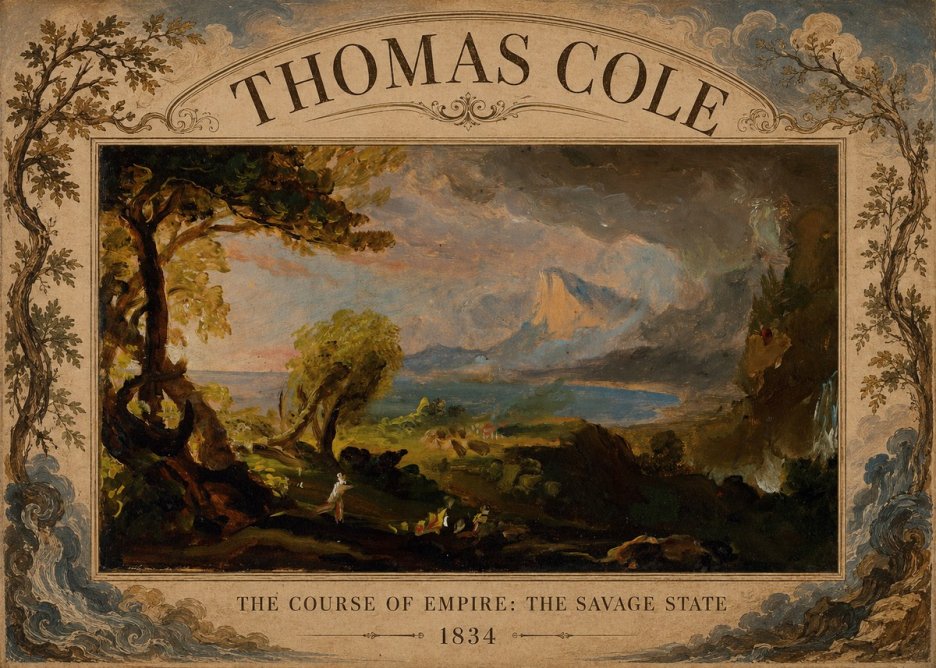 Thomas Cole The Course of Empire: the Savage State II No4 - Poster