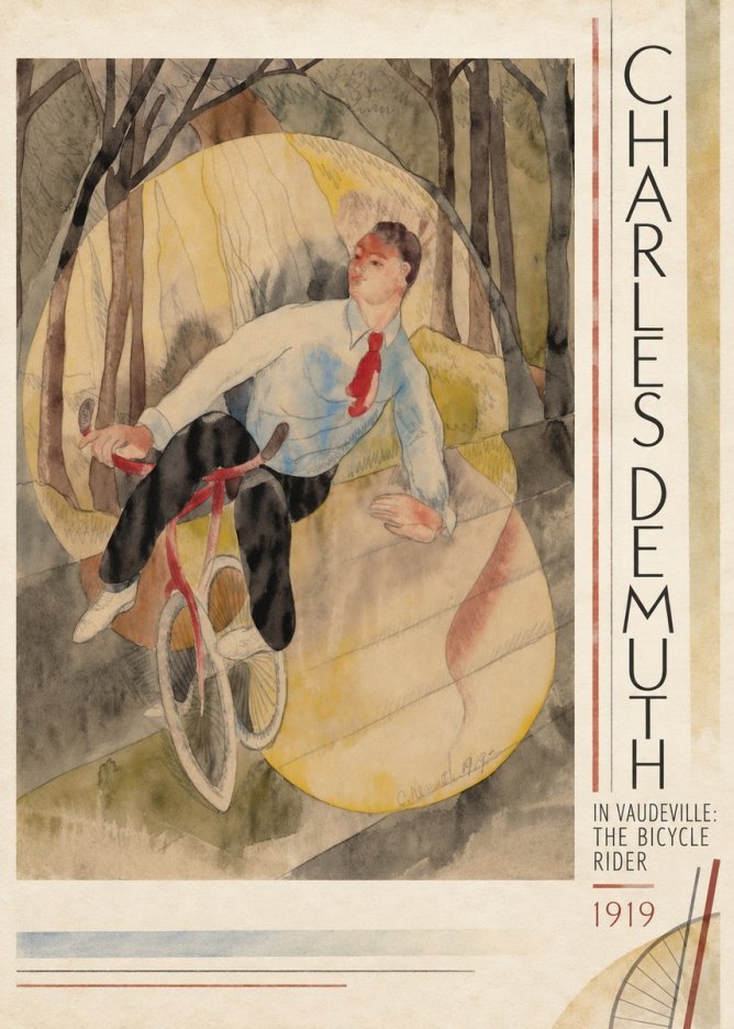 Charles Demuth In Vaudeville: the Bicycle Rider No3 - Poster