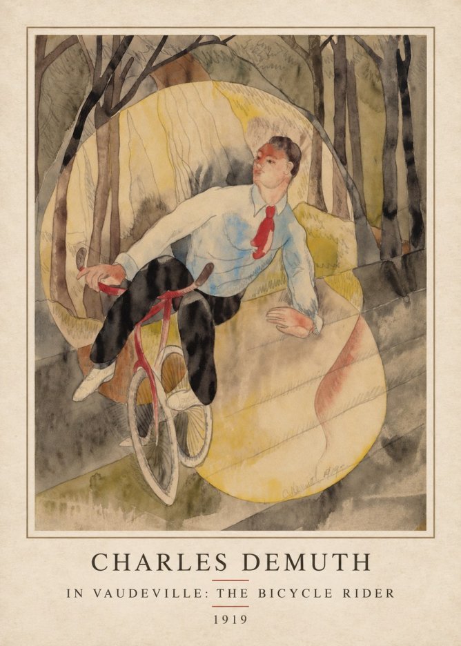 Charles Demuth In Vaudeville: the Bicycle Rider No4 - Poster