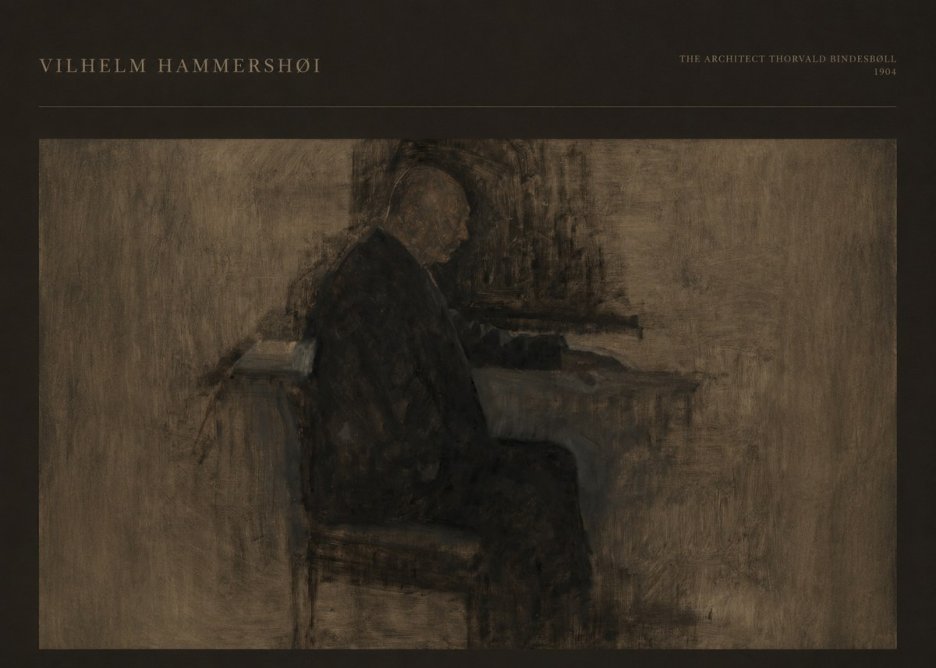 Vilhelm Hammershøi The Architect Thorvald Bindesbøll No4 - Poster