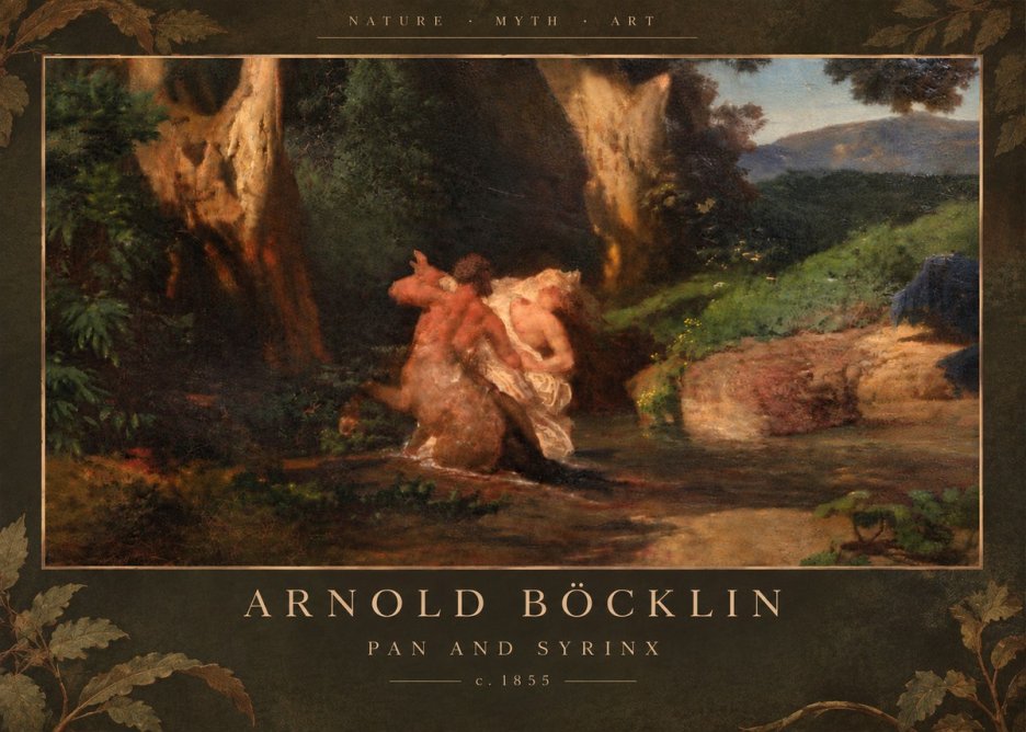 Arnold Böcklin Pan and Syrinx No6 - Poster