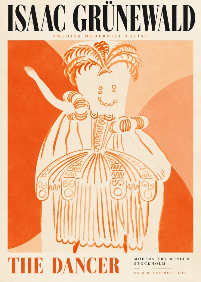 Isaac Grünewald The Dancer II No5 - Poster