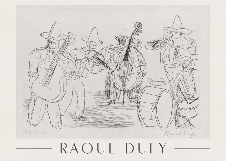 Raoul Dufy Musicians No1 - Poster