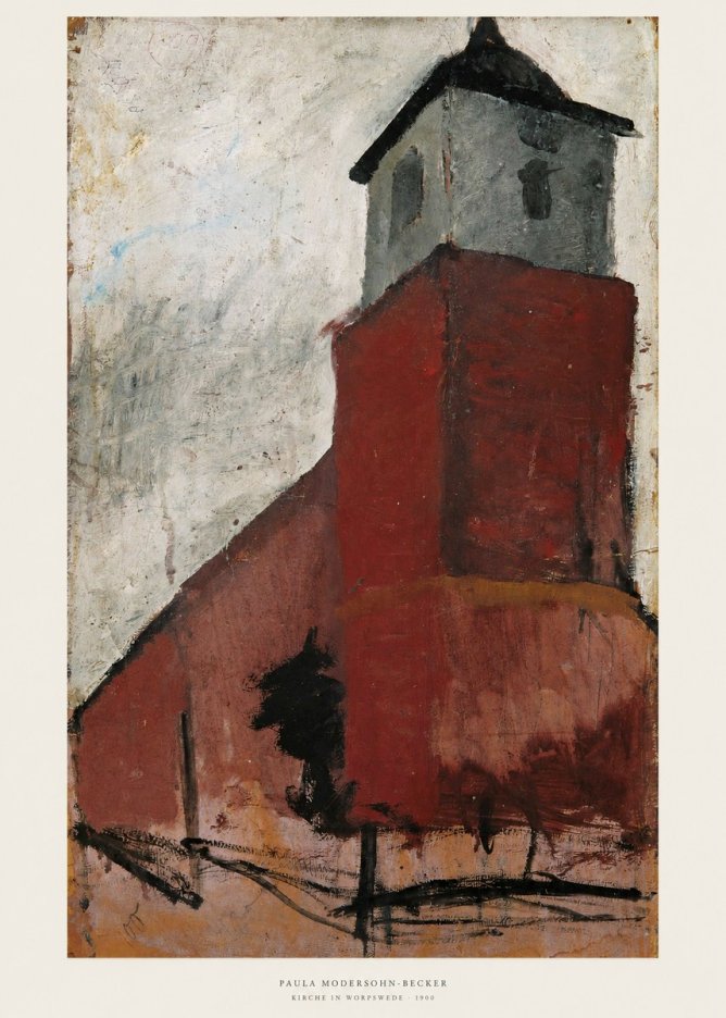 Paula Modersohn-Becker Kirche in Worpswede No6 - Poster