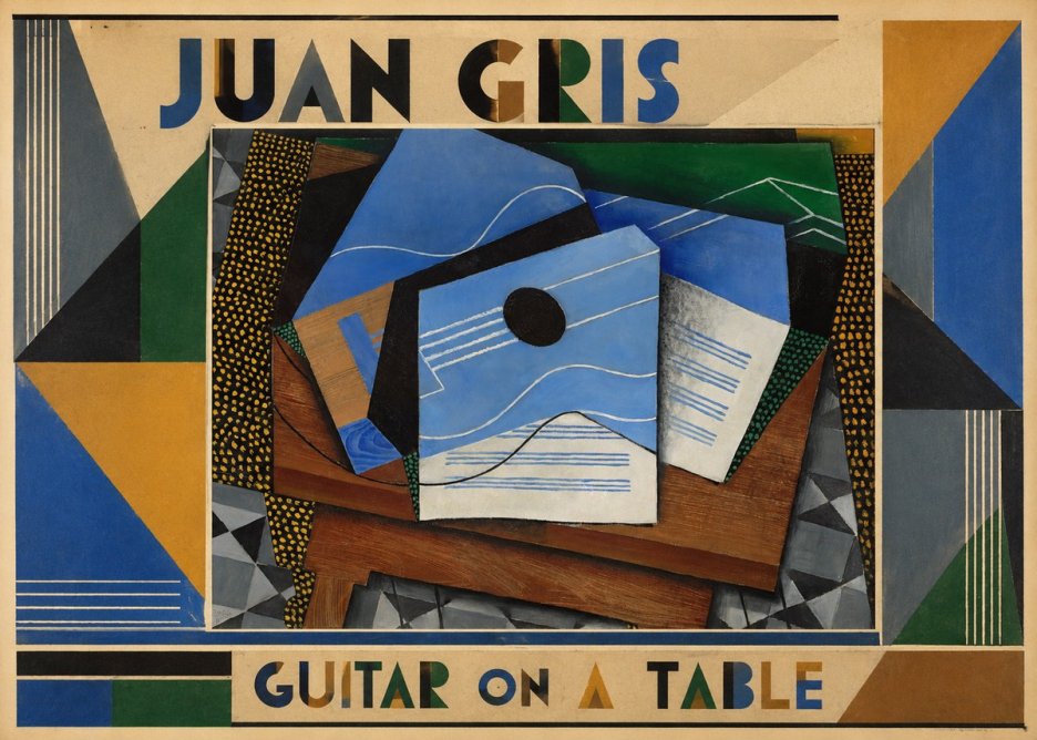 Juan Gris Guitar on a Table No1 - Poster