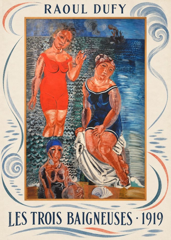 Raoul Dufy Les Trois Baigneuses No6 - Poster