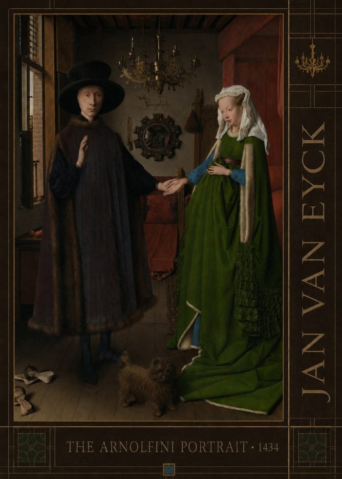 Jan van Eyck The Arnolfini Portrait VII No5 - Poster