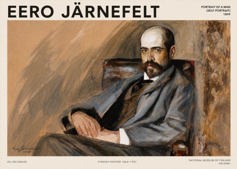 Eero Järnefelt Portrait of a Man (Self-portrait) No6 - Poster