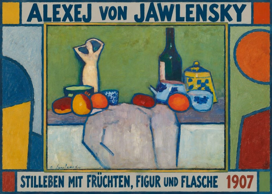 Alexej von Jawlensky Stilleben Mit Früchten, Figur Und Flasche 1907 No1 - Poster