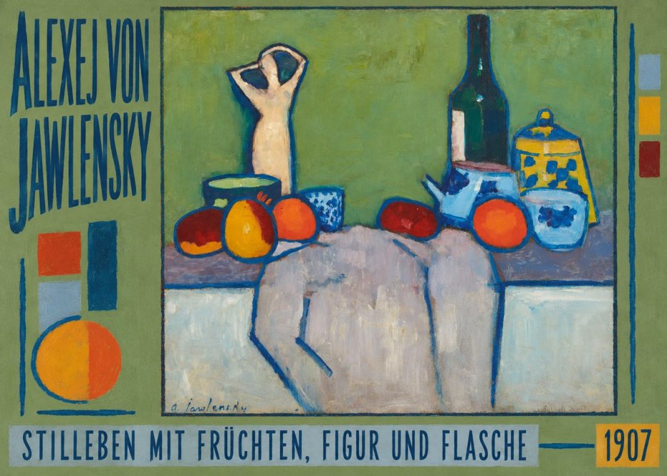 Alexej von Jawlensky Stilleben Mit Früchten, Figur Und Flasche 1907 No2 - Poster