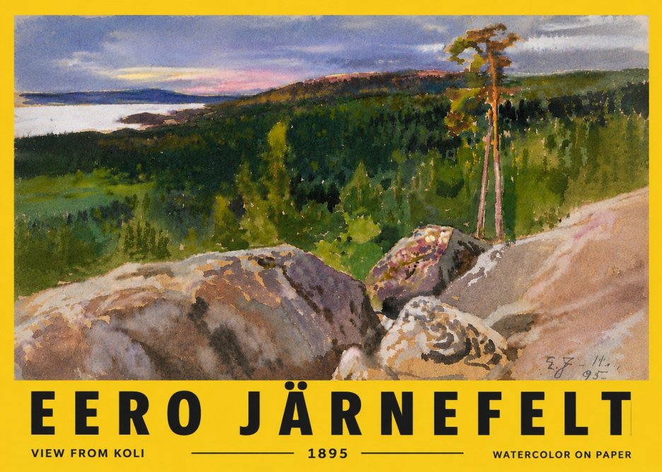 Eero Järnefelt View from Koli No6 - Poster