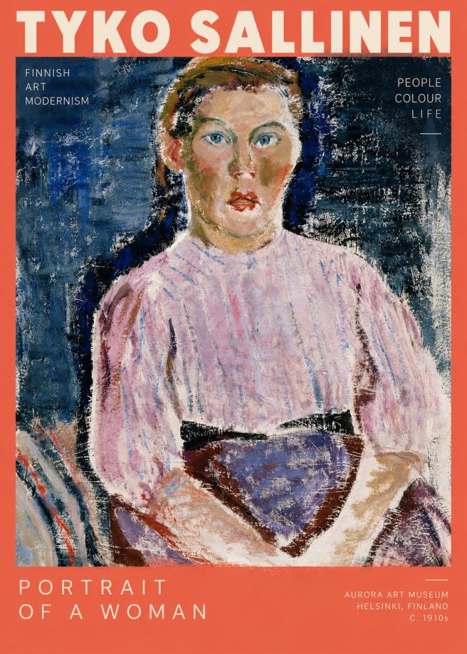 Tyko Sallinen Portrait of a Woman II No5 - Poster