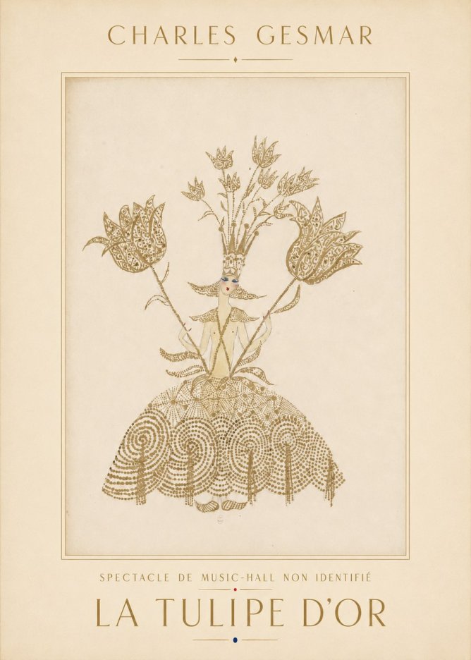 Charles Gesmar La Tulipe D'or No4 - Poster