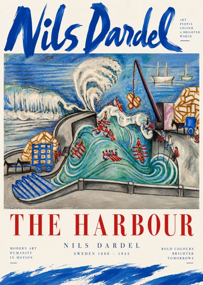 Nils Dardel The Harbour No6 - Poster