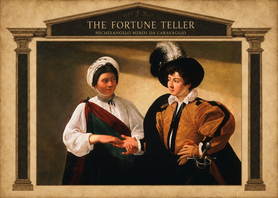 Michelangelo Merisi da Caravaggio The Fortune Teller III No4 - Poster