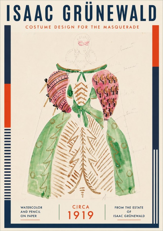 Isaac Grünewald Costume Design for the Masquerade No5 - Poster