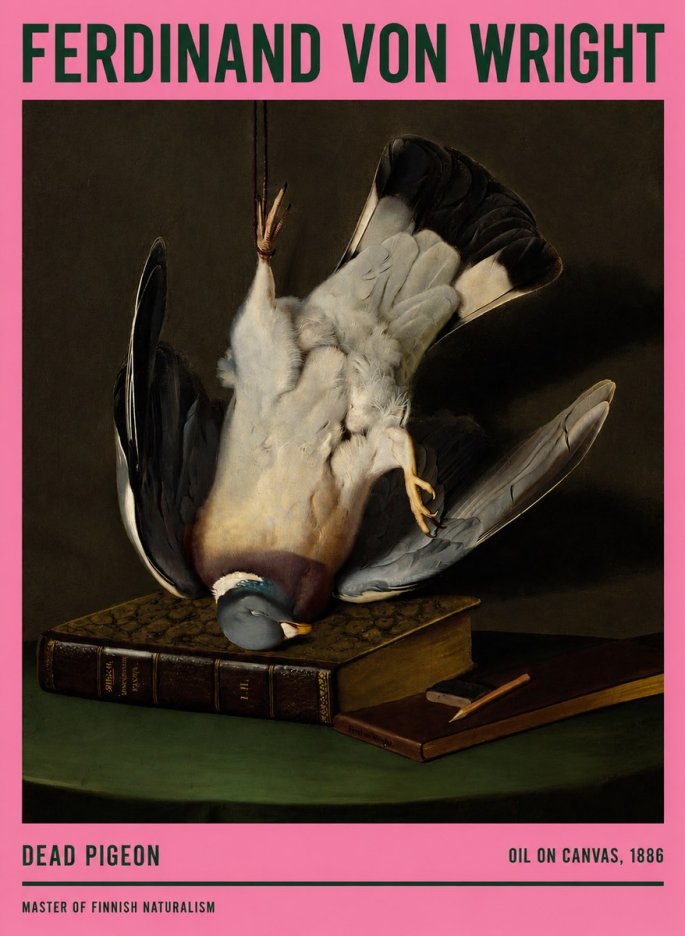 Ferdinand von Wright Dead Pigeon No2 - Poster