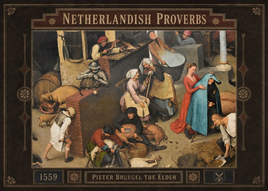 Pieter Bruegel Netherlandish Proverbs VIII No3 - Poster