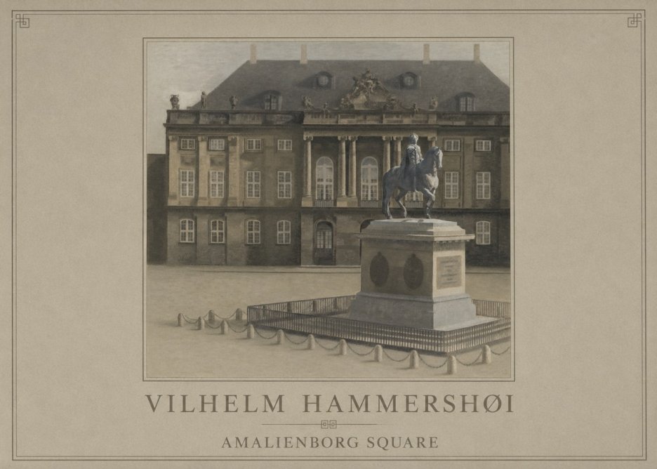 Vilhelm Hammershøi Amalienborg Square II No1 - Poster