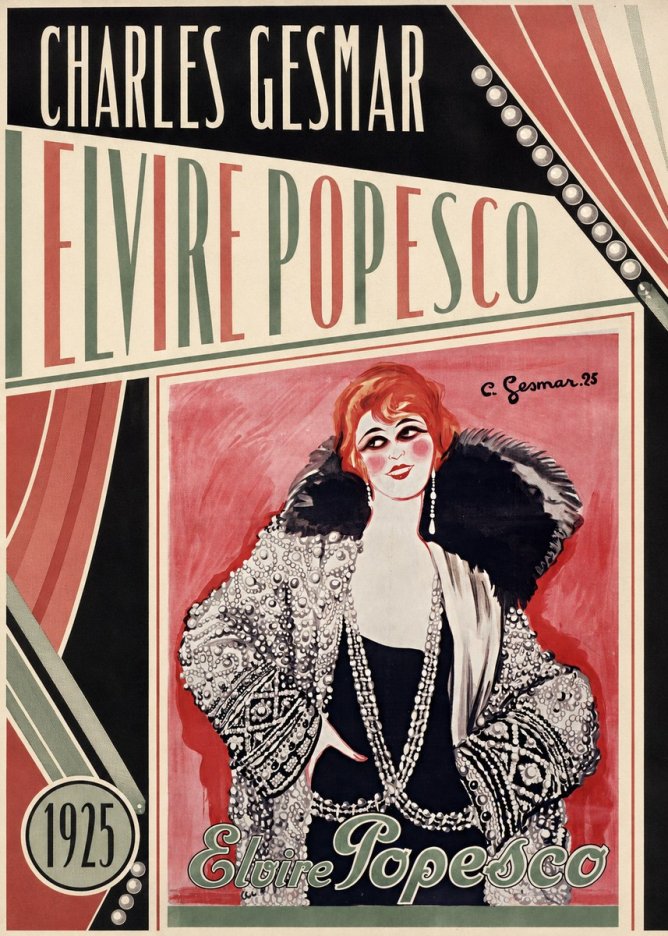 Charles Gesmar Elvire Popesco II No4 - Poster