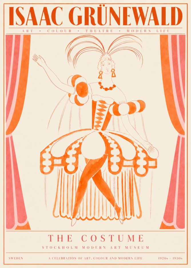 Isaac Grünewald The Costume II No4 - Poster