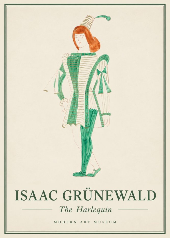 Isaac Grünewald The Harlequin No1 - Poster