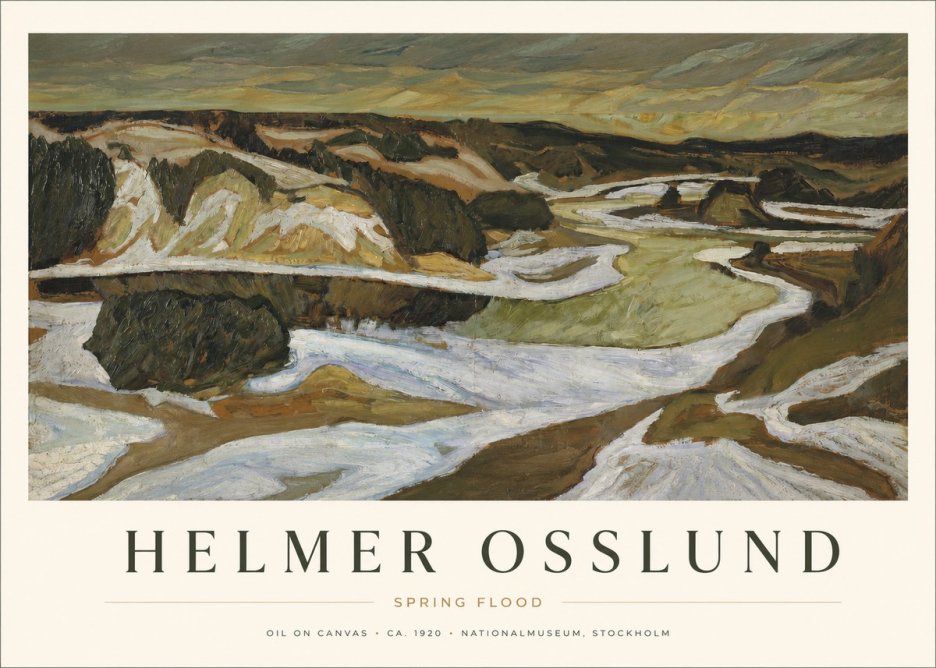 Helmer Osslund Spring Flood No1 - Poster
