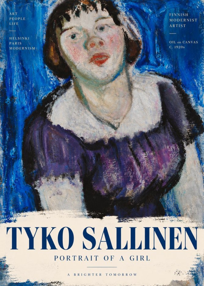 Tyko Sallinen Portrait of a Girl II No6 - Poster