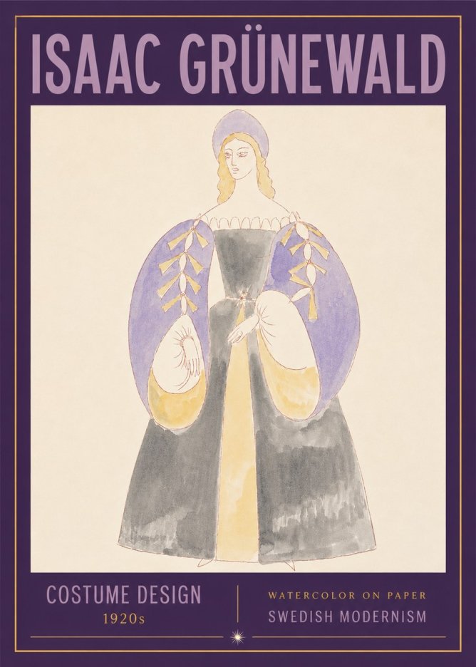 Isaac Grünewald Costume Design XIV No3 - Poster