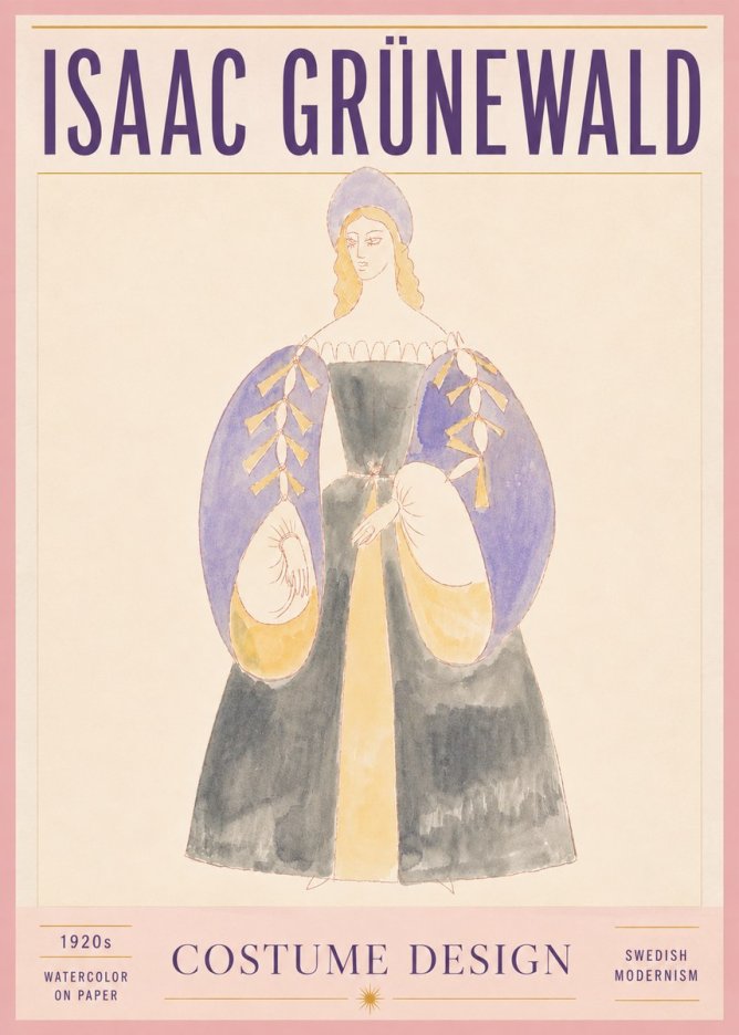Isaac Grünewald Costume Design XIV No5 - Poster