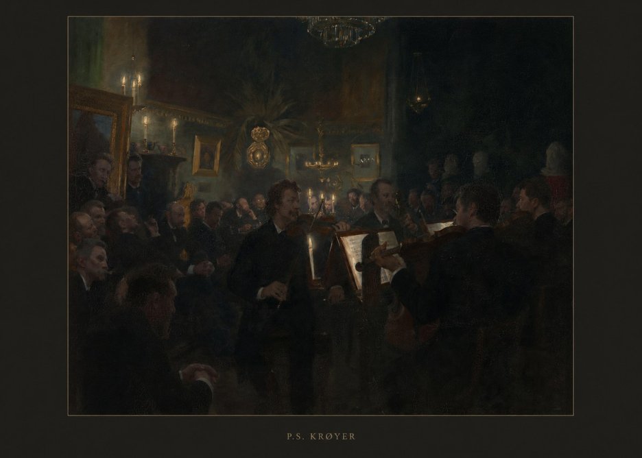 P.S. Krøyer An Evening at Høeberg's Home No6 - Poster