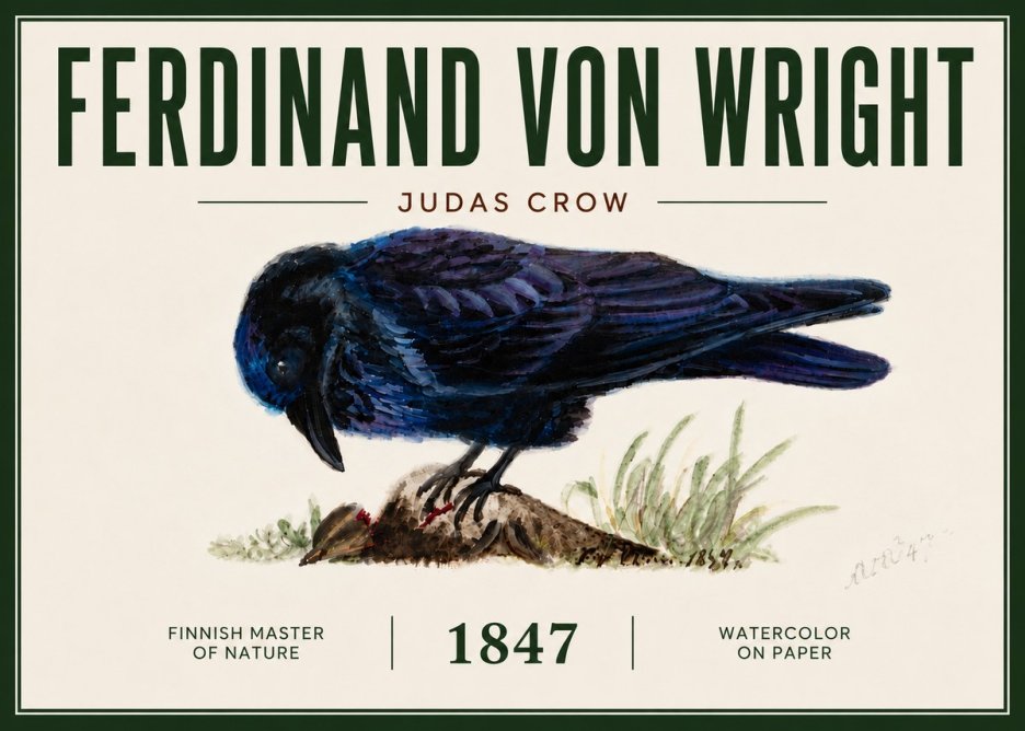 Ferdinand von Wright Judas Crow No4 - Poster