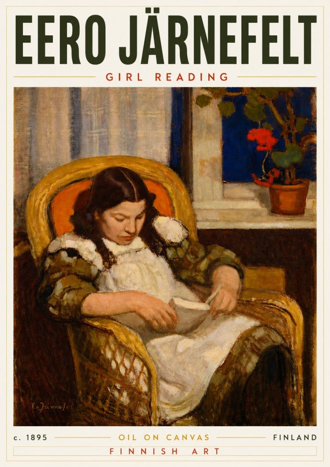 Eero Järnefelt Girl Reading No6 - Poster