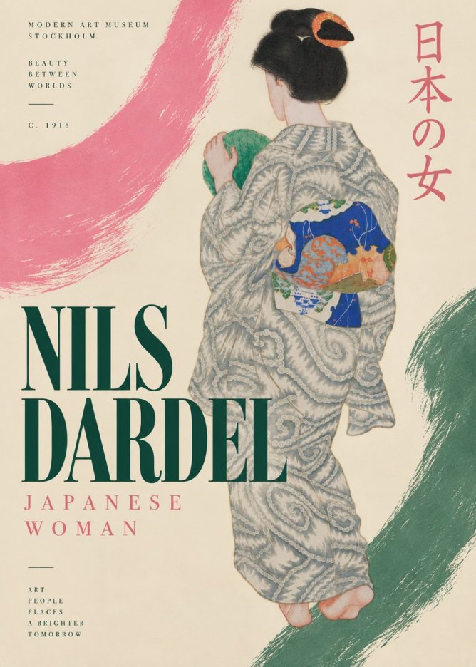 Nils Dardel Japanese Woman No6 - Poster