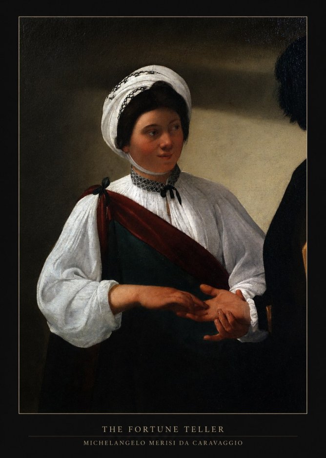 Michelangelo Merisi da Caravaggio The Fortune Teller IV No6 - Poster