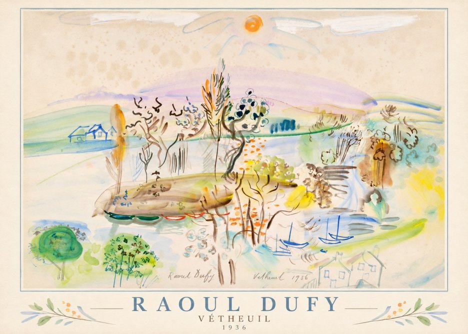 Raoul Dufy Vétheuil No1 - Poster