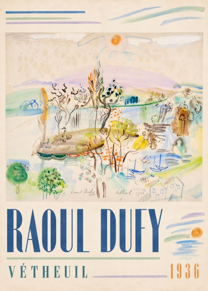 Raoul Dufy Vétheuil No3 - Poster