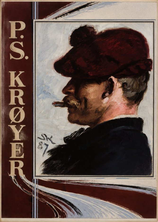 P.S. Krøyer Self-portrait with Cigar II No2 - Poster