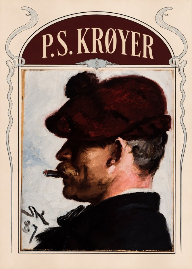 P.S. Krøyer Self-portrait with Cigar II No6 - Poster