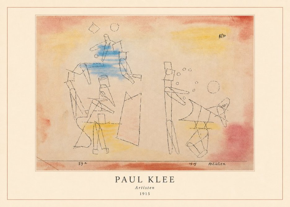 Paul Klee Artisten No4 - Poster