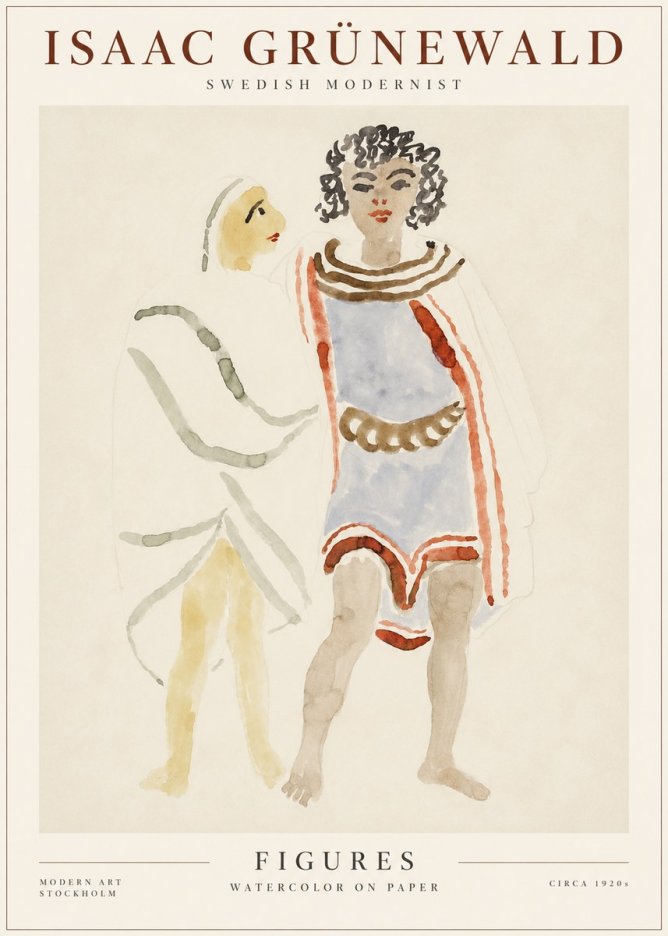 Isaac Grünewald Figures No1 - Poster