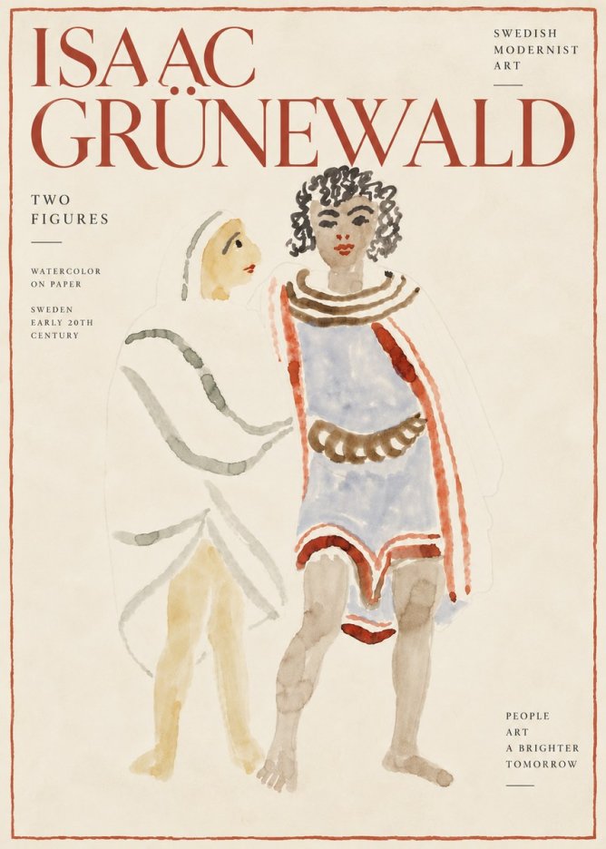Isaac Grünewald Figures No6 - Poster