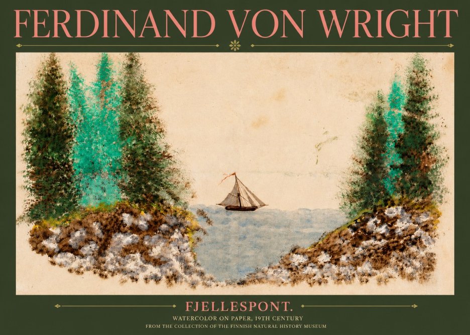 Ferdinand von Wright Fjellespont. No3 - Poster