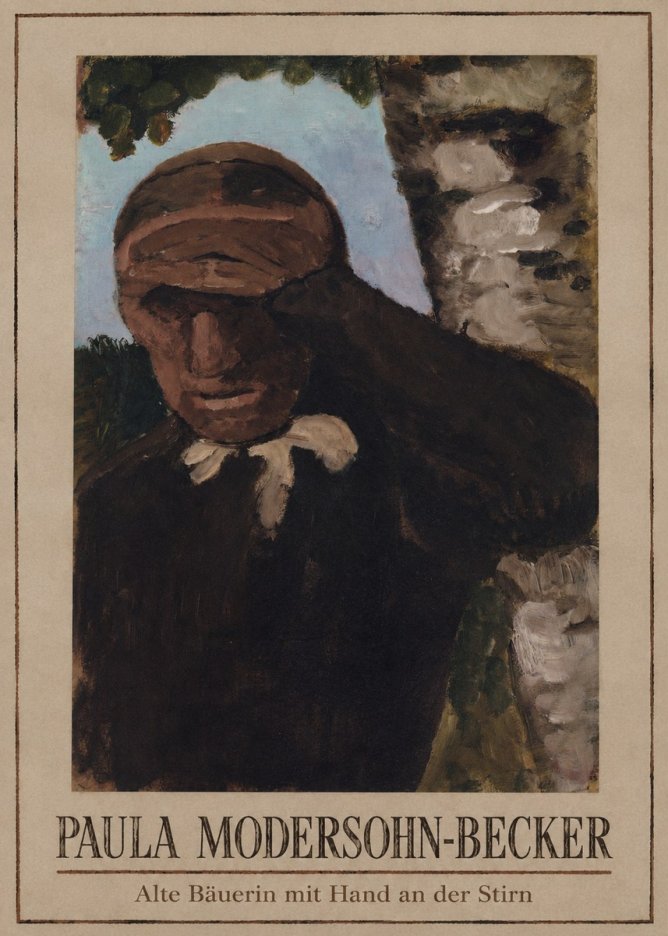 Paula Modersohn-Becker Alte Bäuerin Mit Hand an Der Stirn No1 - Poster